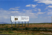 billboard for frontier monument